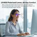 Blue Light Blocking Smart AI Glasses Bluetooth 5.3 IP65 Voice Assistant Real-Time Translation for Driving Travel