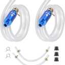 Orion Motor Tech 1 Pair Brake Bleeder Hose, 9pc One Way Check Valve Brake Bleeder Hose Set, Flexible PU Tubing with Steel Clamps & Dust Caps Universal for Cars and Motorcycles