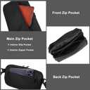 Crossbody bag, Small Sling Bag Fanny Packs for Men Women,Cross Body Fashion Waist Packs,Phone Chest Shoulder Pack Black Belt Bag with Adjustable Strap (Black)