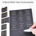 Bible Tabs, 72 Laminated Bible Tabs for Women and Men Study Bible, Easy to Read and Apply, Bible Index Tabs, Large Print Bible Book Tabs, Bible Study Supplies (Black)