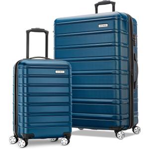 Samsonite Omni 2 Hardside 2 Piece Set - Includes Carry-On & Large Checked Luggage - 360° Dual Spinner Wheels - Integrated TSA Lock & Expansion  - Lagoon Blue