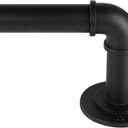 Industrial Curtain Rods for Windows 48 to 84 Inches, Blackout Wrap Around Curtain Rod, for Indoor and Outdoor, 7/8 Inch Diameter, 35 to 75 Inches, Black (35-75 INCH)