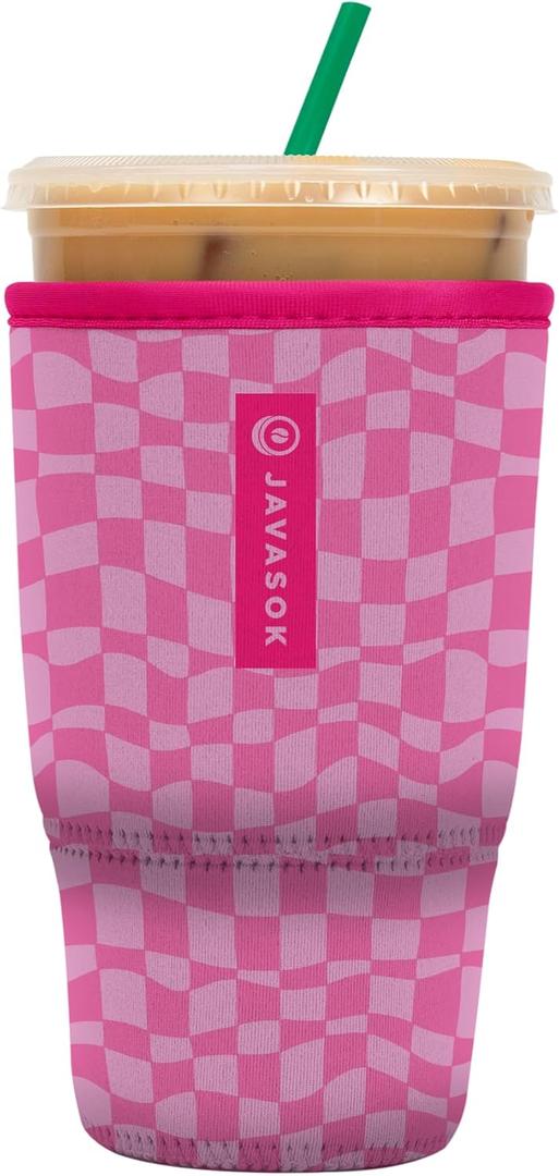 Sok It JavaSok Iced Coffee & Cold Soda Insulated Neoprene Cup Sleeve (Pink Grand Prix, Large: 30-32oz) Sok It JavaSok Iced Coffee & Cold Soda Insulated Neoprene Cup Sleeve (Pink Grand Prix, Large: 30-32oz)