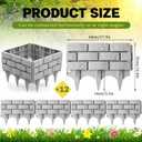Landical 8 Pcs Retaining Wall Block Faux Stone Edging for Landscaping, 17 x 13 Inch Garden Border Landscape Edging Blocks Garden Plastic Fence for Mulch Flower Bed Patio Lawn Path Walkway