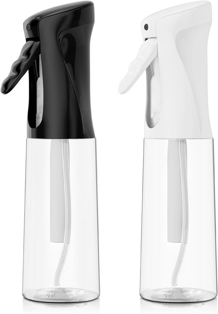 IMPORX Continuous Spray Bottle for Hair (10.1oz/300ml) 2 Pack Home Essentials Spray Bottles For Cleaning Empty Ultra Fine Water Mister Sprayer For Hairstyling Garden Plants Curly Hair Perfume Etc