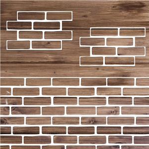 4Pcs Brick Stencils for Painting Walls 17 x10Inch, Reusable Brick Stencil for Concrete Floor Large Brick Patterns Wall Stencil for Home Decor (Brick)