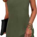 Summer Dresses for Women 2025 Sundresses Sleeveless Beach Swimsuit Cover Ups Spring Casual Loose Tank Tshirt Sun Dress, (M)