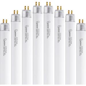 8 Pack 21 Inch F13T5/WW Fluorescent Light Bulb, 3000K Warm White, T5 13 Watts Fluorescent Replacement Bulb for Counter and Cabinet Fixture, G5 Base