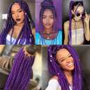 Braiding Hair Pre-stretched Yaik Straight 4 Pieces/Lot Colored Synthetic Hair Extensions Crochet Braids Hair 90g/Piece 26 Inch Purple Color