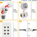 iwillink 10Gbps Ethernet Wall Plate Cat6A, 6-Port Keystone Wall Plates with Cat 6A Shielded Coupler and Bracket, Female to Female Cat6a Wall Plate, 1 Pack