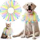 Easter Egg Decorative Dog Collar Easter Dog Clothes Outfit Costume Elastic Pet Collar Holiday Party Accessory Costume for Medium Large Dogs