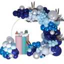Blue Balloon Garland Arch Kit Metallic Latex Balloons for Boys Men Birthday Engagement Graduation Party Decorations