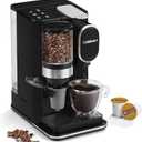 Cuisinart Single-Serve Coffee Maker + Coffee Grinder with 8 oz., 10 oz., and 12 oz. Serving Size, Compatible with Single-Cup Pods, 48-Ounce Removable Reservoir, Stainless Steel, DGB-2