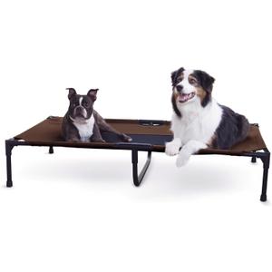 K&H Outdoor Elevated Dog Bed for Large & X-Large Pets, Chocolate, 50x32in