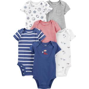 Simple Joys by Carter's Baby-Boys 6-Pack Short-Sleeve Bodysuit, 12 Months