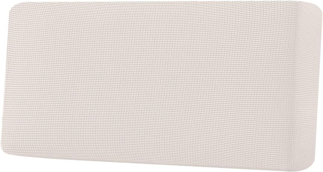 H.VERSAILTEX Super Stretch Individual Seat Cushion Covers Sofa Covers Couch Cushion Covers Slipcover Sets Thick Jacquard Textured Twill Fabric (1 Piece Sofa Cushion Cover, Ivory)