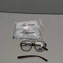 AMOMOMA 3 Pack Oversized Aviator Spring Hinge Reading Glasses for Women Men,Retro Blue Light Computer Reader Frame AM6081 (C1.black+c2.crystal+c4.purple Grading)