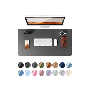 Wisfox Mouse Pad, Leather Desk Pad Protector, Office Desk Mat, Non-Slip Leather Desk Blotter, Laptop Desk Pad, Waterproof Desk Writing Lad for Home Office Decor(Dark Gray, 31.5" x 15.7")