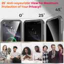 [CD Loop+Privacy Screen Protector]Magnetic Case for iPhone 16 Pro Case,[Military Grade Protection] Anti-peep Privacy Screen Double Sided 9H Glass Compatible with MagSafe Case for iPhone 16 Pro (Natural Titanium)