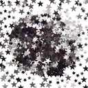 Yosawa 60g/2.1oz Foil Star Confetti Glitter Mixed Pack Metallic Foil Table Confetti Sparkle Sequins for Wedding,Party Decoration(Black)