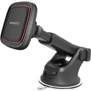 APPS2Car Magnetic Phone Mount for Car  Industrial Suction Cup Dashboard & Windshield Holder with Telescopic Arm, 6 Strong Magnets  Universal Fit for iPhone & Android (Metal Plate Required)