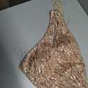 Women Sequin Elegant Sexy One Shoulder Tassel Mermaid Bodycon Cocktail Evening Dress