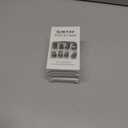 6 x Cat Eye Nails Short Squoval, Shimmery Black, Small Size Press on False Nails, 24 Reusable Fake Nails With Stick on Adhesive Tabs