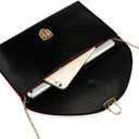 Amaze Fashion Women Handbag Shoulder Bags Envelope Clutch Crossbody Satchel Purse Tote Messenger Leather Lady Bag (Black)