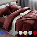 SONORO KATE Bed Sheet Set Super Soft Microfiber 1800 Thread Count Luxury Egyptian Sheets Fit 18-24 Inch Deep Pocket Mattress Wrinkle-6 Piece (Burgundy, California King)