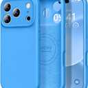 Vooii Magnetic for iPhone 17 Pro Case, Compatible with Magsafe (Premium Liquid Silicone) (Integrated Camera Control Button) Full Body Protective Anti-Scratch Microfiber Lining 6.3", Blue