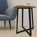 Round Metal Coffee Table Legs,28 Inch Black Iron Dining Table Base Only,Large Circle End Table Legs