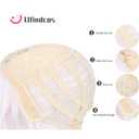 Kids Blonde Wig Child Short Curly Wavy Wig Girls Golden Blonde Wigs Side Part Blond Bob Wigs