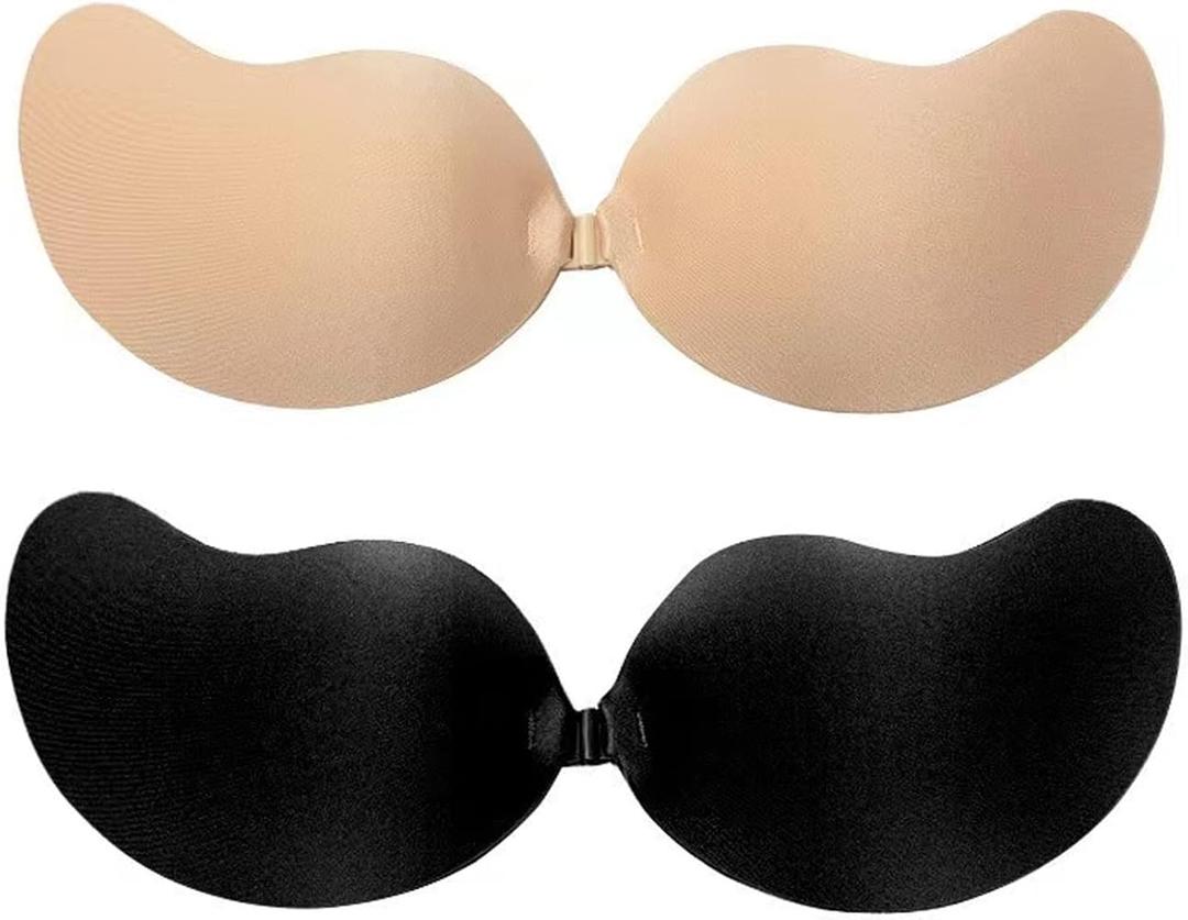 DEPOVOR Super Sticky Push Up Bras Strapless Backless Breast Lift Bras for Women Wedding Dresses Reusable, Cup Size: B