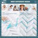 Queen Size Waterproof Mattress Protector Quilted, Breathable Ultra-Soft Filling Mattress Pad, Fitted Deep Pocket Mattress Cover Fits 6''-25'' Mattress White