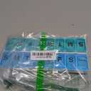 EZY DOSE Weekly (14-Day) Pill Organizer, Vitamin and Medicine Box, Large Snap Compartments, Easy-To-Open, BPA Free, Blue and Green