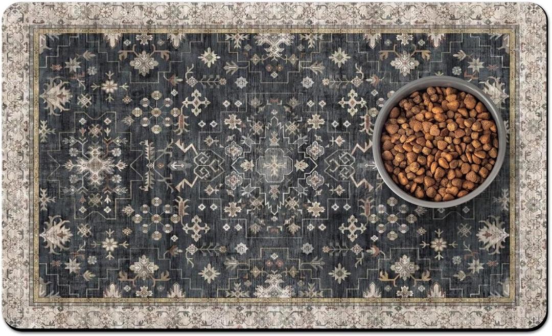 Pet Food Mats for Floor, Absorbent Dog Mat for Food and Water Dispenser Mat, Dog Food Mat Quick Dry Cat Food Mat Pet Supplies