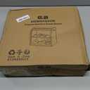 G.a HOMEFAVOR Bread Box: Large 2-Tier Bamboo Roll Top Bread Storage Container for Kitchen Counter, Bread Holder Food Bin for Countertop, Self-Assembly, White