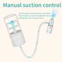 Nasal Aspirator for Baby, Portable Hand Puller Nose Sucker, Quiet Suction Easy to Operate | Reusable | Soft Silicone Nose Cleaner for Fast and Effective Relief of Nasal Congestion in Infant