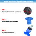 2 x Faucet Aerator Key Removal Wrench Tool with 5 Sizes M16.5, M18.5, M21.5, M22.5, M24 Concave Spout Key Sink Spout Wrench with Faucet Housing Removal Tool for Bathroom Kitchen Sinks