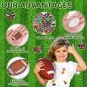 36Pcs Football Self-Adhesive Patches Chenille Embroidered Appliques Sport Stickers Stick on Patches for Football Enthusiasts Team Fans Accessories Hat Cap Clothes Backpack Pants Jeans