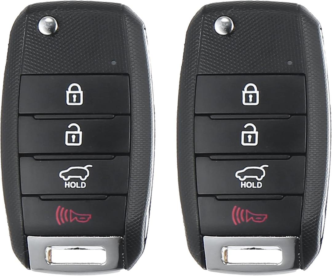 X AUTOHAUX 2pcs 4 Button Proximity Smart Car Keyless Entry Remote Control Key Fob for Kia Soul 2014-2019 SUV 433MHz 60 Chip OSLOKA-875T FSK 95430-B2100 95430B2100 Only Fit for PSD