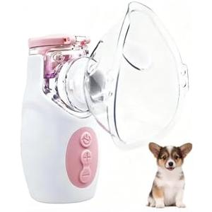 Handheld Mesh Nebulizer for Veterinary Use, Cordless Portable Pet Mist Sprayer with Rechargeable Battery, Ultra-Quiet Operation, Easy to Clean, Compact Design for Dogs Cats Home Use