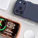 ORNARTO for iPhone 17 Pro Max Case for Women Girls Cute Wave Edge | Camera Control Button | Shockproof Liquid Silicone Phone Case for iPhone 17 Pro Max 6.9", Stormy Blue