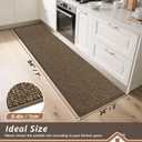 2 x BEQHAUSE Kitchen Runner Rugs 24"x84", Non-Slip Kitchen Mats for Floor, Super Absorbent and Stain Resistant Kitchen Rug, Machine Washable Rugs for Kitchen, Hallway, Laundry & Sink, Brown