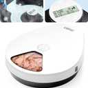 F10 Automatic Cat Feeder Wet Food, Semiconductor Cooling 5 Meal Timed Meat Dispenser, 24-Hour Freshness 3 Cooling Modes, Dry and Wet Food Automatic Feeder for Cats and Dogs (White)