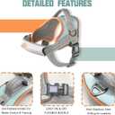 AUROTH Dog Harness No Pull Soft Padded Service Dog Vest, No Choke, Easy On Pet Vest with Handle, Adjustable Reflective Dog Harness for Small, Medium and Large Dogs, Easy Walking and Training