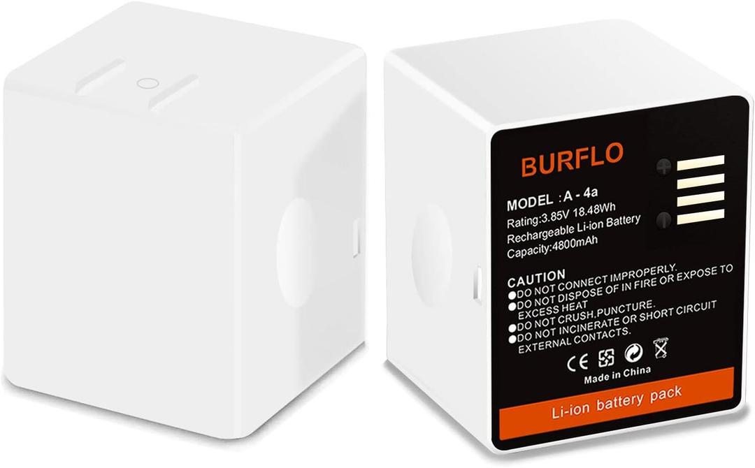 2-Pack Rechargeable Battery for Arlo Pro 5/5S 2K/Arlo Pro 3/Pro 4/Ultra/Ultra 2 Camera,Model A-4A,VMA5400 VMC4040 VMC4040P VMC5040 VMS4240P VMS4340P VMS4440P VMS4640P VMC4350B VMC4050P- 308-10069-01