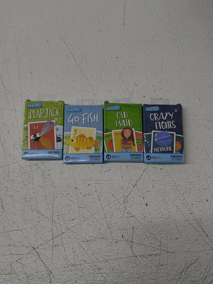Playing Cards, "Memory, Go Fish, Crazy 8's & Slap Jack," By Hoyle, 4 Decks NEW!