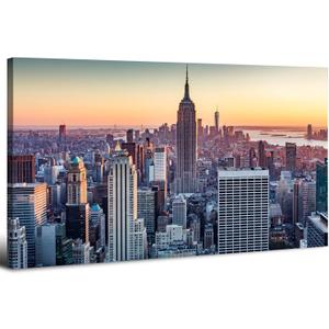 New York City Skyline Wall Art Living Room Modern Building Picture 20x40