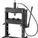 Hydraulic Shop Press, 6 Ton H-Frame Garage Floor Shop Press Adjustable Hydraulic Press with Press Plates, Red